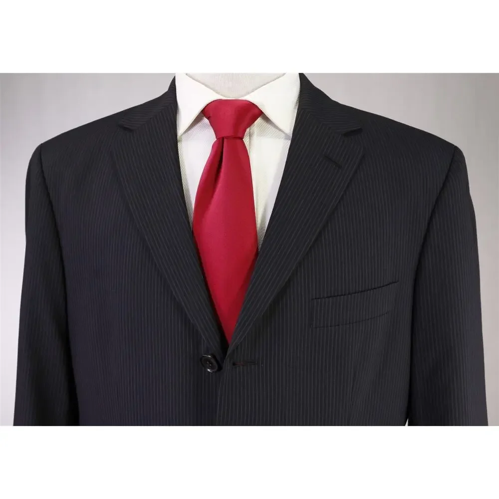 Hugo Boss Black Thin Striped 3-Btn Wool Suit 40S